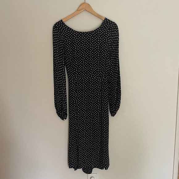 Anthropologie Agatha Black Polka Dot Dress - Picture 3 of 6